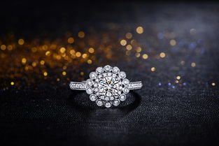 星光效应钻石戒指设计通常会采用一种特定的镶嵌方式，使钻石能够产生出独特的光学效果。这种设计通常使用多个小钻石围绕主钻石，以特定的角度和位置进行镶嵌，从而在特定的光线条件下产生出类似于星光的闪烁效果。